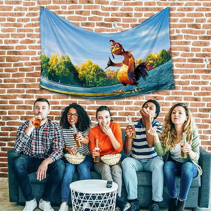 Probsin Chicken Flag 3x5Ft Meme Funny Flag Banner Party Supplies Yard Signs Home Decor Hanging Poster for College Room Man Cave Welcome Photo Backdrop with Brass Grommets