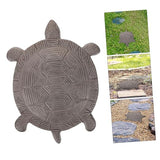 POPETPOP Cast Iron Stepping Stone for Garden Pathway Decorative Outdoor Lawn Paver Sturdy 12 Tortoise Shape for Walkways Vintage Style Garden Accessory