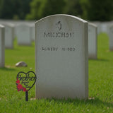 AIM & GGKK Memorial Stake for Brother - Metal Heart Grave Marker with Red Roses, Memorial Plaque Cemetery Decor for Grave, Garden, Gravesite