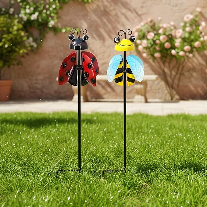Metal Wind Spinners Outdoor from, Guangxie Set of 2 Garden Decor for Outside, Yard, Patio, Lawn