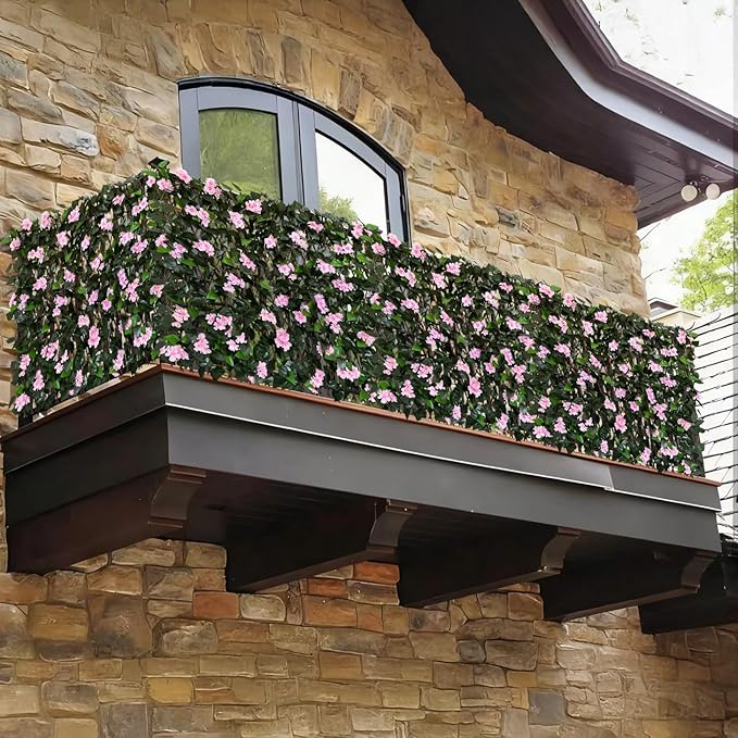 Expandable Fence Privacy Screen for Balcony Patio Outdoor,Decorative Faux Ivy Fencing Panel,Artificial Hedges