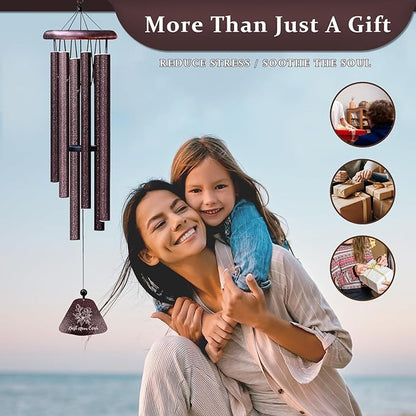 Mothers Day Wind Chimes Gifts for Mom, Best Mom Ever 32" Wind Chime, Mother Birthday Gift Ideas from Daughter Son, Funny Mama Windchimes, Christmas Valentines Mothers Day Presents for Mama