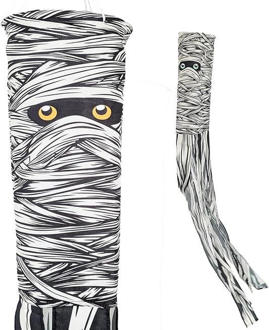 Madrona Brands Halloween Mummy Windsock | Durable Outdoor Hanging Halloween Decoration | Yard, Porch, Lawn | 48 Inch