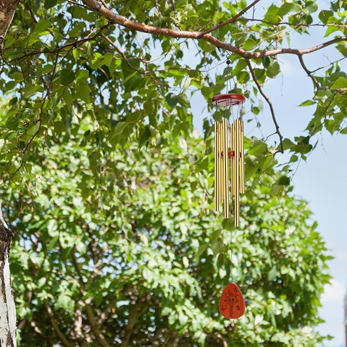 Christian Gifts for Women Men, Wind Chimes with Bible Verse, Religious Inspirational Gifts for Men, Baptism, Birthday, Christmas,Thanksgiving, Faith Based Gift for Friends Mom Sister