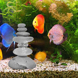 Happyyami Stacking Zen Stones Handmade Rocks Statues Japanese Garden Decor Office Relaxing Yoga Meditation Accessories Style L