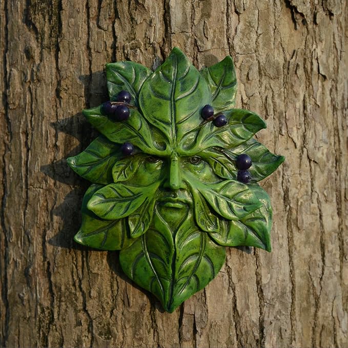Top Collection Garden Blueberry Greenman Hanging Plaque