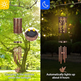 YHmall Cardinal Wind Chimes for Outside, Solar Hanging Lights Windchimes Outdoor Cardinal Gifts for Women, Mom, Memorial Wind Chimes Garden Decor as Gifts for Women