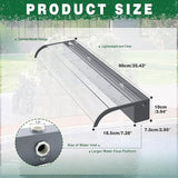 Pool Fountain, LONGRUN Waterfall Spillway for Koi Ponds - 35.4" Transparent Acrylic Waterfall for Swimming Pool, Garden Pond, Patios, Spa Decoration