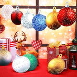 Sumind 10 Pieces Christmas Decorations Outdoor Christmas Hanging Ornaments Large Yard Lawn Signs Round Double Sided Porch Ornaments for Xmas Party Decor(Flash Style)