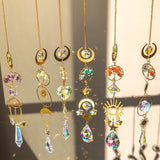 6 PCS Crystal Suncatchers for Window Hanging, Sun Catchers Indoor Window Garden Hanging with Crystals Prism Light Catcher,Tree of Life Crystal Suncatcher for Indoor Outdoor Home Garden Party Decor