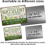 Personalized Metal Signs with Name Made in USA Custom Vintage Garden Sign Waterproof Vintage Decorative Metal Print for Wall Decor Customized Home Garden Ideas Gifts Artwork Prints for Yard Ourdoor