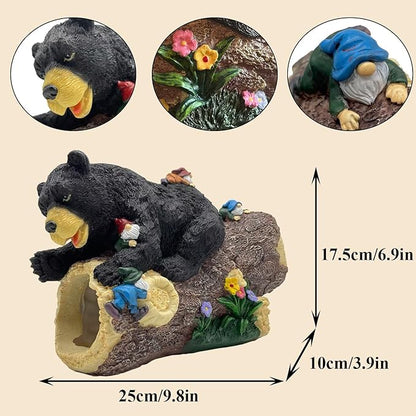 GARDEN WHISPER Bear Statue Decor, Bear Gutter Downspout Extension, Weather Resistant Resin, Outdoor Decorative