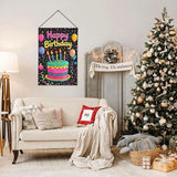 Happy Birthday Garden Flags 12×18 Inch Double Sided Decorative Yard Banner Seasonal Flag for Outdoor Outside Decor