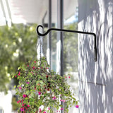 BOLITE Plant Hangers, 10 Inch Hanging Plant Brackets Outdoor Indoor, Wall Hooks for Hummingbird Feeders, Bird Feeders, Planters, Lanterns, Wind Chimes, Home Decor, 2 Pack, Black, Gifts for Women Men
