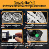 Christmas Ball Lights - 200LED Outdoor Tree Globe String Lights, 8 Modes Waterproof Sphere Lantern Lights, Christmas Decor for Tree Garden Porch (Warm White)