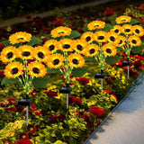 EDOF 2 Pack with 12 Sunflower Solar Lights Outdoor Garden Decor,Solar Flowers Lights Waterproof,Sunflowers Gifts for Mom Women Grandma Birthday,Decorative Stakes Lights for Landscape Yard Patio Lawn