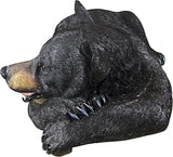 Design Toscano Lemont the Lovable Lounger Climbing Black Bear Roof Mount Outdoor Garden Statue, 34 Inch Long, Cast Stone Resin, Woodland Black Finish