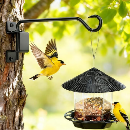 12 Inch Plant Hangers Outdoor,Plant Hooks for Hanging Plants Baskets Bracket Wall,2 Pack Swivel Plants Hanging Hooks Hanger Baskets for Bird Feeder Wind Chime Flower Lantern for Outside