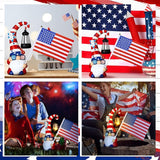 VIHOSE 12 Inch 4th of July Patriotic Gnomes Statues 250th Anniversary Gnome Outdoor Figurine Lights for Outside Lawn Ornaments Garden Porch Patio Balcony Yard Fourth of July Gifts for Mom Women