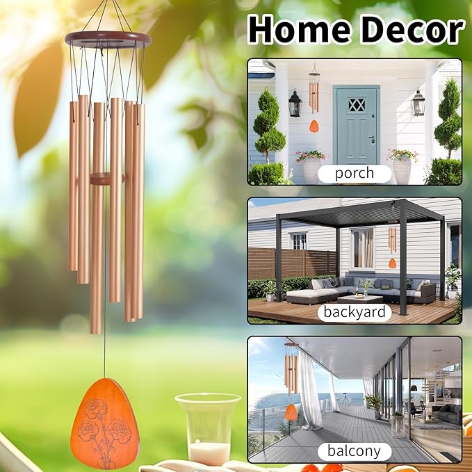 Gifts for Mom, 35'' Moms Wind Chimes, Thanksgiving Mother's Day Christmas Valentines Day Gift for Mom, Mother Birthday Gift from Daughter Son, Love Reminder Gifts