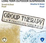 Group Therapy Practiced Here Retro Tin Metal Sign Bar Cave Beer Signs for Cafe Bar Pub Beer Club Wall Decor 4"x 16"