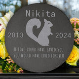 Squirrel Memorial Stone Squirrel Garden Statue - Squirrel Memorial Gifts - Squirrel Tombstone - Squirrel Loss Gift - Loss of Pet Squirrel - Round