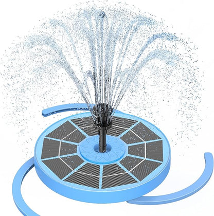 AISITIN 3.5W Solar Bird Bath Fountain with Built-in 1800mAh Battery, Solar Water Pump with 8 Nozzles, Solar Powered Fountain for Garden, Birdbath, Pond, and Outdoor Decor