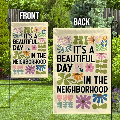 MAIANEY [12"x18"] It’s a Beautiful Day in the Garden Flag – Happy Outdoor Yard Banner, Double-Sided Garden Flag for Spring & Summer Decor, Double Sided, Seasonal Decoration, Farmhouse