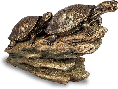 Aquascape Double Turtle On Log Spitter Fountain for Pond and Garden, 78372