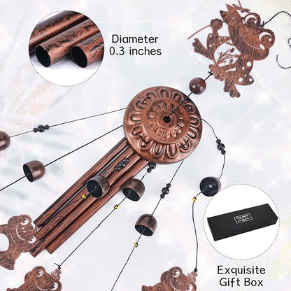 Frog Gifts Wind Chimes for Outside, Outdoors Metal Frogs Windchimes with S Hook for Women Men Mom Grandma, Sympathy Memorial Frog Gift for Birthday Home Patio Porch Backyard Yard Garden Decoration