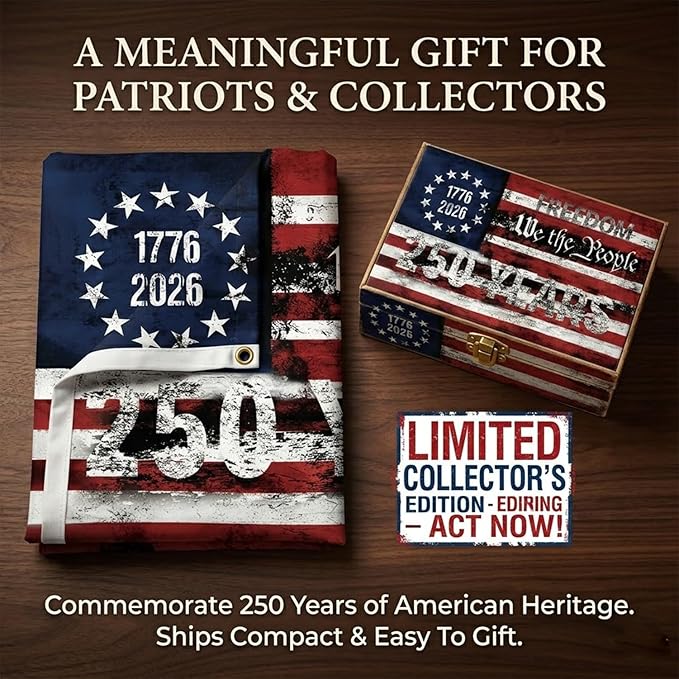 2PCS 250th Anniversary Flag 1.5x3 Ft Anniversary Flag, 1776-2026, 250 Years Birthday flags for Patriotic Yard, House Banner, Room, Porch, Wall, Fence, Outdoor Decorations(Style 3)
