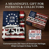 2PCS 250th Anniversary Flag 1.5x3 Ft Anniversary Flag, 1776-2026, 250 Years Birthday flags for Patriotic Yard, House Banner, Room, Porch, Wall, Fence, Outdoor Decorations(Style 3)