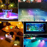 LOFTEK Submersible Pool Lights with Remote, Rechargeable LED Pool Light, Underwater Pool Light, 16 Color Changing Floating Pool Lights for Pool, Shower, Hottub, Pond, Bathroom (4 Pack)