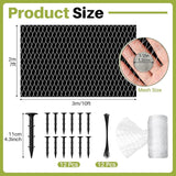 Koi Pond Netting Kit 7 x 10ft, Bird Deer Fence Netting, Durable Net Cover for Leaves, Heavy Duty Fine Mesh, Protect Fish from Birds, Cats & Predators, 12pcs Stakes & Ties Included(White)