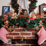 Zonon 12pcs Winter Garden Decorations Winter Snowflake Metal Planter Stakes for Patio Lawn Planter Pot Xmas Nutcracker Gingerbread Yard Stake Signs Outdoor Lawn Decor Party Favor(Gingerbread)