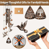 Hummingbird Metal Wind Chimes for Outside - Hummingbird Gifts for Women/Men,Garden Front Yard Outdoor Decor, Memorial/Housewarming/Birthday/Festival Gifts for Women Men