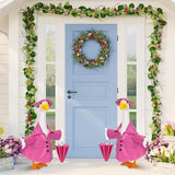 Raincoat Goose Outfits Spring Porch Goose Outfit Summer Yard Clothes for 23" Lawn Outdoor Garden Yard Patio Geese Statue Spring Summer Decor (Pink)