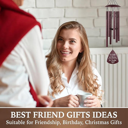 Birthday Gifts for Best Friends Women Men, 33.5" Wind Chimes for Best Friends Forever, BFF Bestie Birthday Gifts for Women Female, Long Distance Friendship Gift for Friend Soul Sister