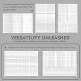 Kozyard Metal Privacy Screen 74" H x 47.2" W Decorative Outdoor Divider with Stand Panels Freestanding Screen Set for Deck Patio Balcony Garden Outdoor&Indoor (White/Horizontal Slat)