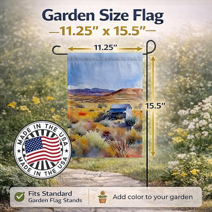 Caroline's Treasures Nevada Sagebrush in Watercolor Garden Flag Mailbox Flag Decorative Yard Flag Banner Outside Patio Artwork Yard Flower Beds, Garden Size, Multicolor