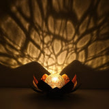 Outdoor Solar Lights, Garden Decor, Crackle Glass Globe, Waterproof Metal Lotus Flower Light for Patio, Lawn, Walkway, Tabletop, Ground