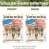 Memorial Day Garden Flag Patriotic American Soldier Tribute Outdoor Yard Flags Honoring Fallen Heroes Military Remembrance Patio Veterans Day Fourth of July American Flag Decor 12x18 Inch