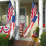 2 Pack 4th of July Windsock American Flag Wind Socks Outdoor Heavy Duty, 40" Stars Stripes USA Flag Windsocks for Patriotic Memorial Day Decorations & 4th July Decorations Outdoor Yard Garden Tree