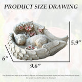Solar Dog Garden Statue Decor for Outside, Dog Lover Gifts with Wings and 7 LED Lights for Outdoor, Garden and Patio Decor for Yard, Unique Birthday House Warming Gifts for Mom