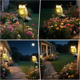 SRNPMIU Solar Lights Outdoor Decor, Solar Owl Yard Decorations Outdoor, Garden Decorative, IP65 Waterproof, Gifts for Women Mom, for Yard Patio Lawn Pathway Landscape