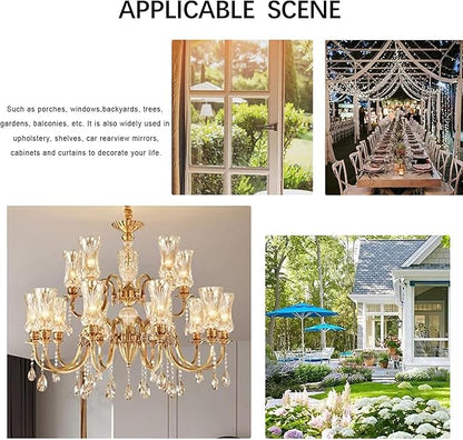Kanpura 12 Pcs Crystal Suncatchers Colorful Chandelier Prisms Crystals Pendants Parts Hanging Ornament for Wedding Window Home Decor