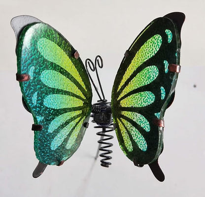 Set 4 Butterfly Garden Stakes Decor, Metal & Glass Yard Art Decorative, Indoor Outdoor Lawn Pathway Patio Ornaments. A Set (4 Colors) of Sales