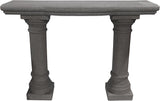 Emsco Group 2316 Lightweight Natural Sandstone Garden Shelf with Columns, 48", Granite