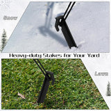 Aodaer 36 Pieces Plastic Inflatable Stakes 8.8 Inch Christmas Halloween Yard Stakes Heavy Duty Anchor Replacement Inflatable Accessories for Garden Outdoor Inflatable Decorations, Black