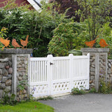 5PCS Rusty Metal Birds Decorations, Garden Yard Art Outdoor Ornaments, Bird Silhouette Statues for Fence Trees, Rustic Cardinal Gifts Spring Decorations (Style B)